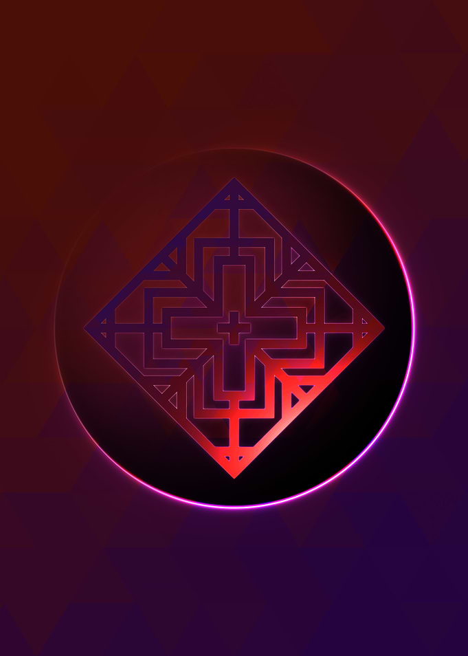 Prismatic Geometric Glyph