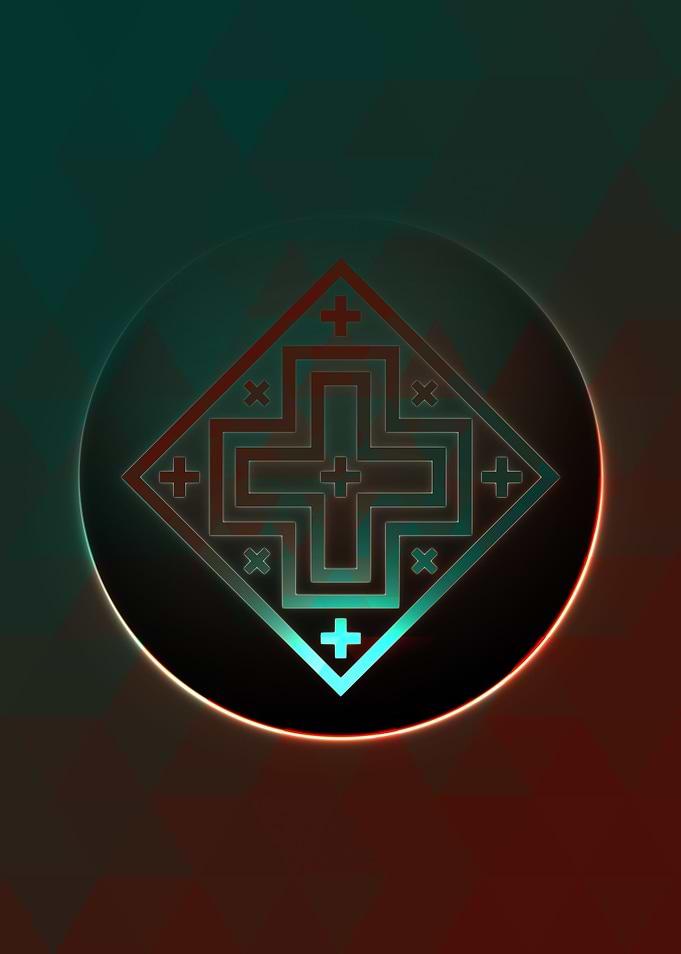 Rainbow Geometric Symbol