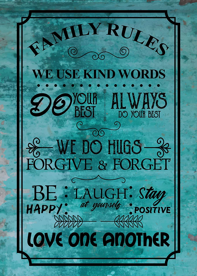 Family Rules Wall Decor