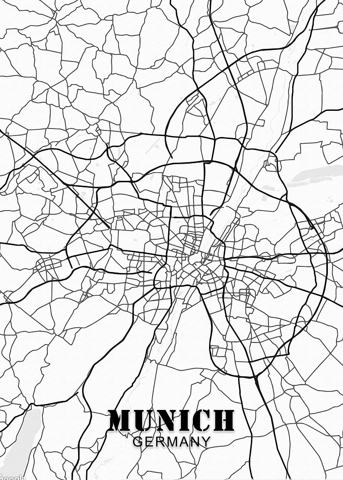 Munich Germany Map Posters