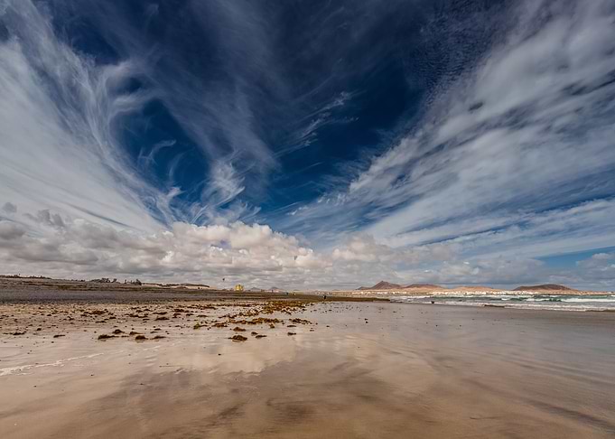 Spain landscape, blue sky