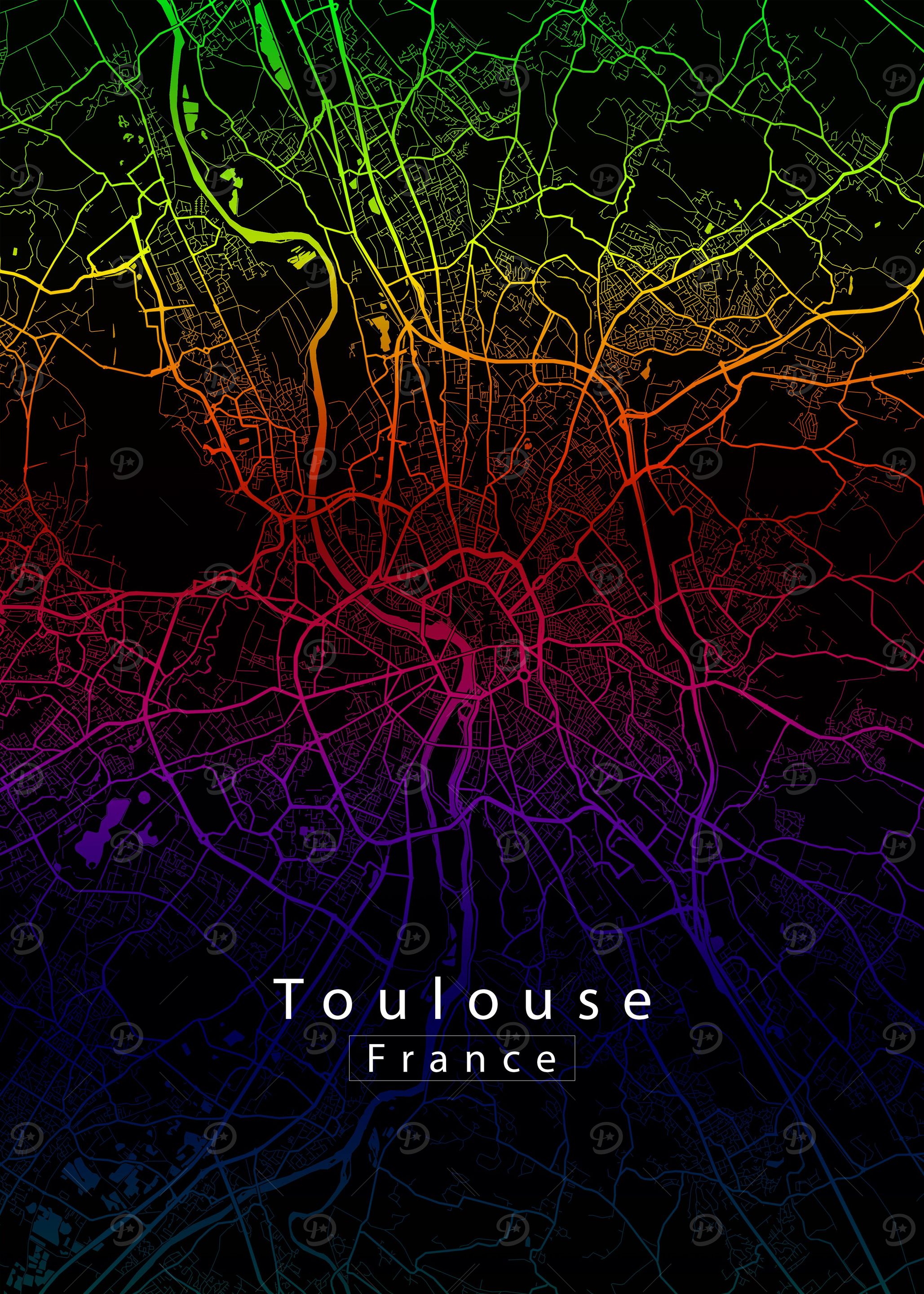 Toulouse City Map