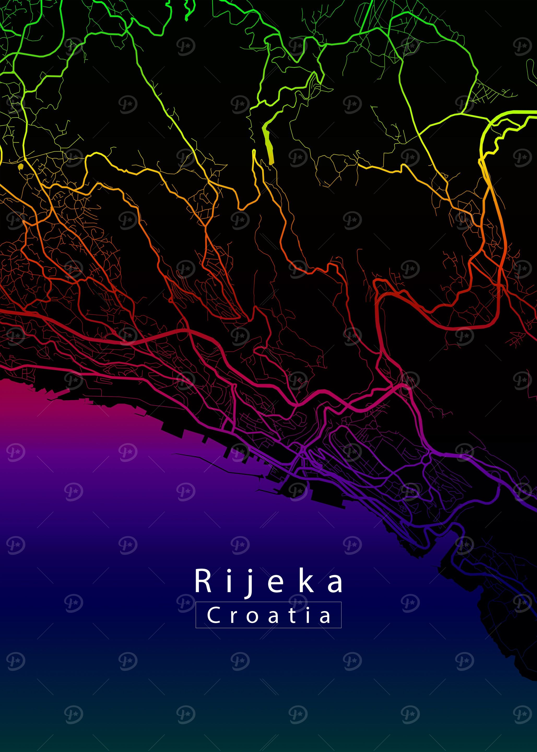 Rijeka City Map