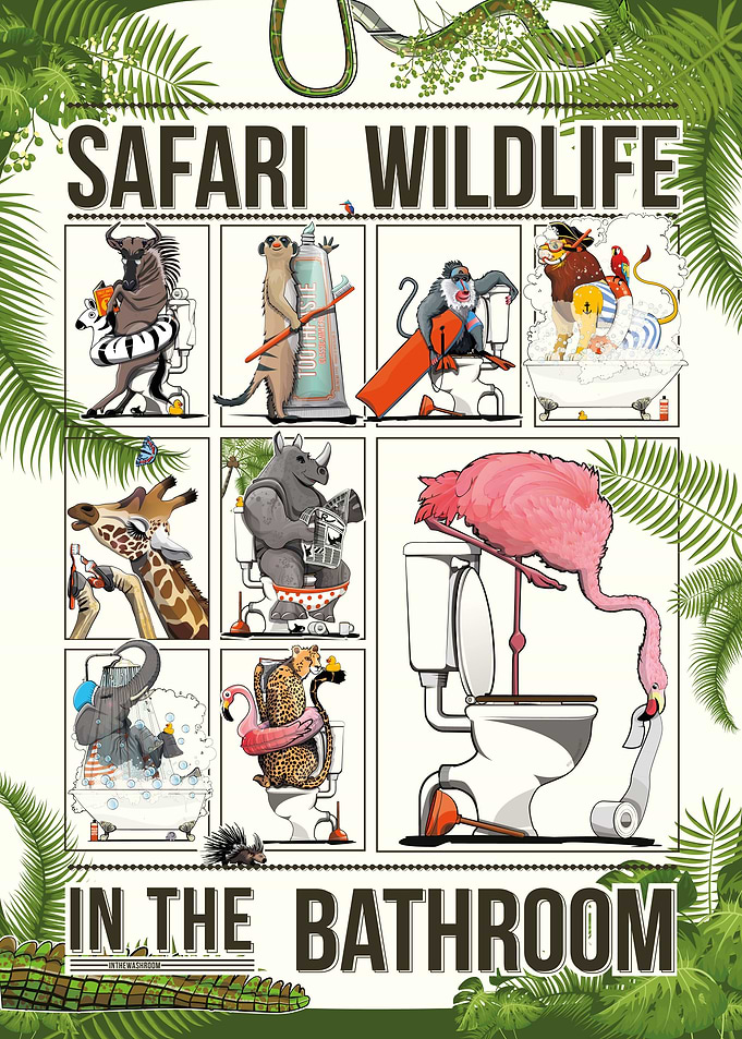 Safari Bathroom Animals
