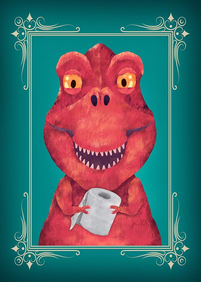 Dinosaur Trex Butt Napkin
