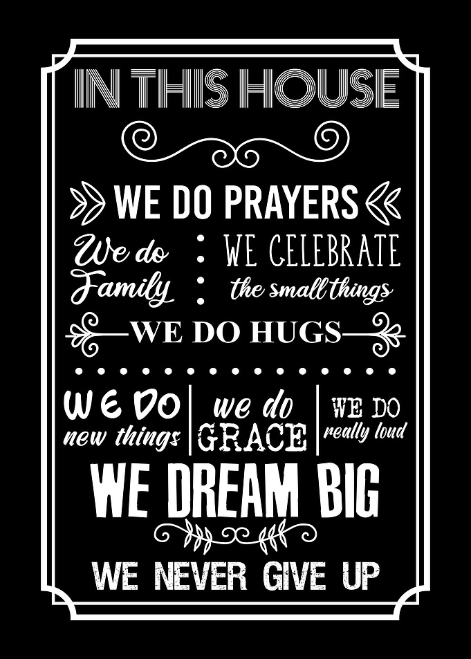 Family Rules Wall Decor