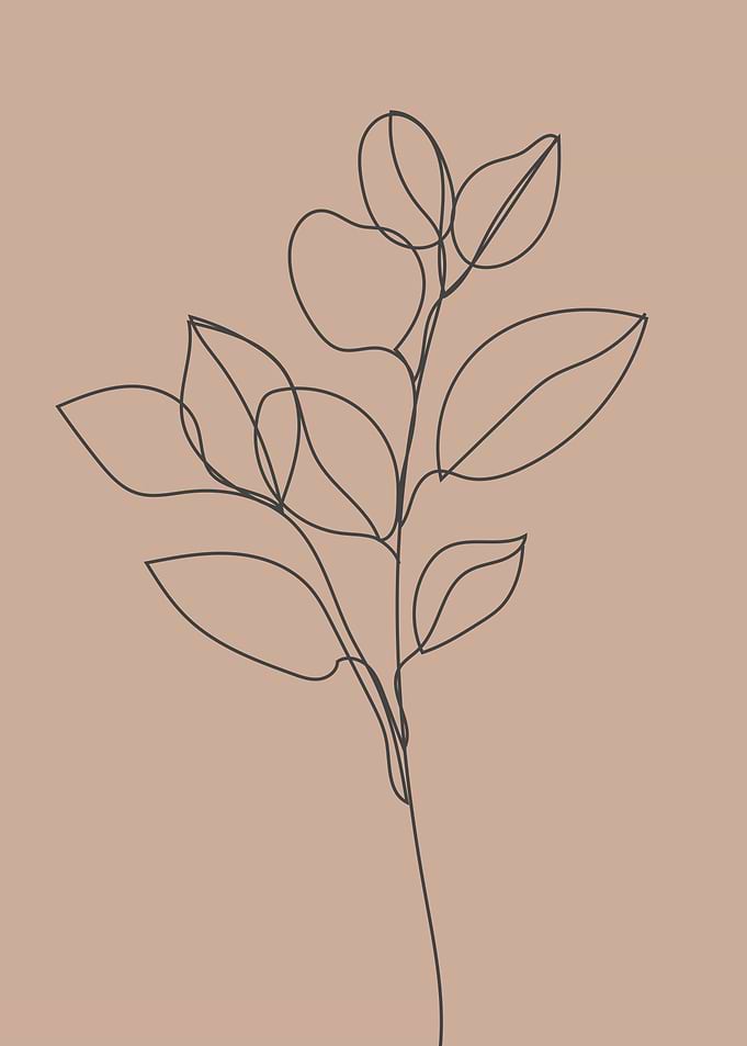 Tropical leaves one line