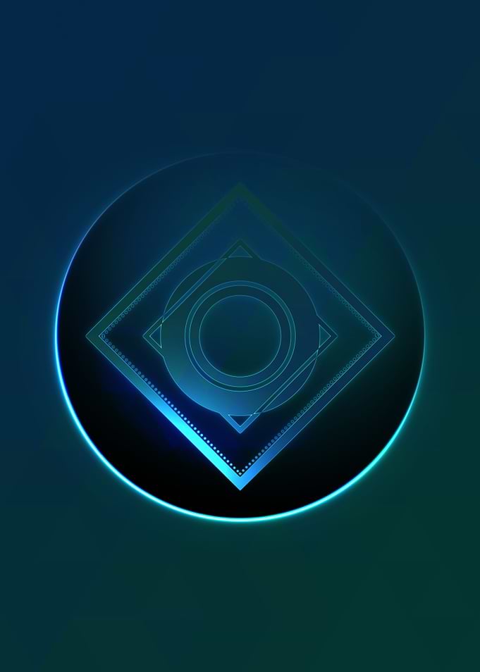 Prismatic Geometric Glyph