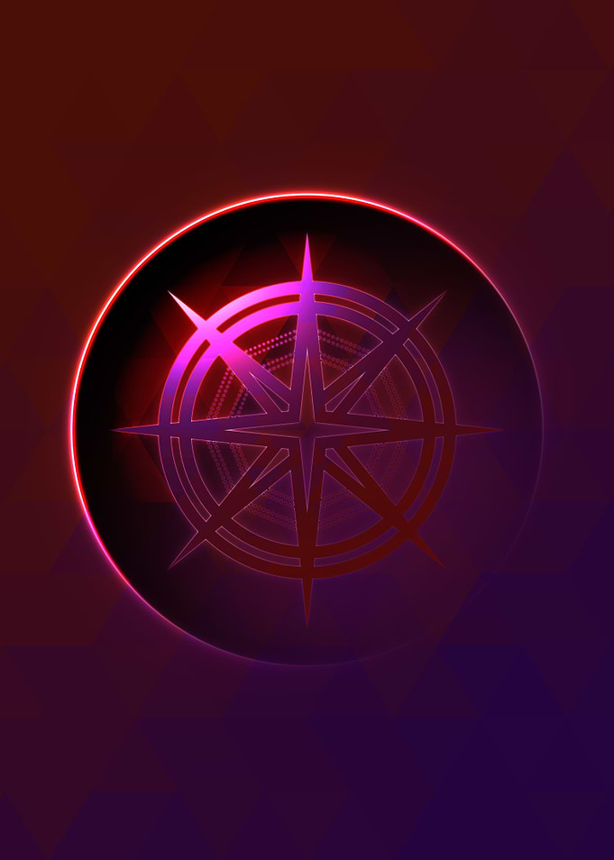 Vector Neon Glyph Rune Art