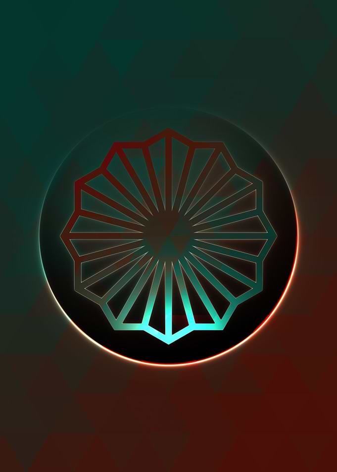 Rainbow Geometric Symbol