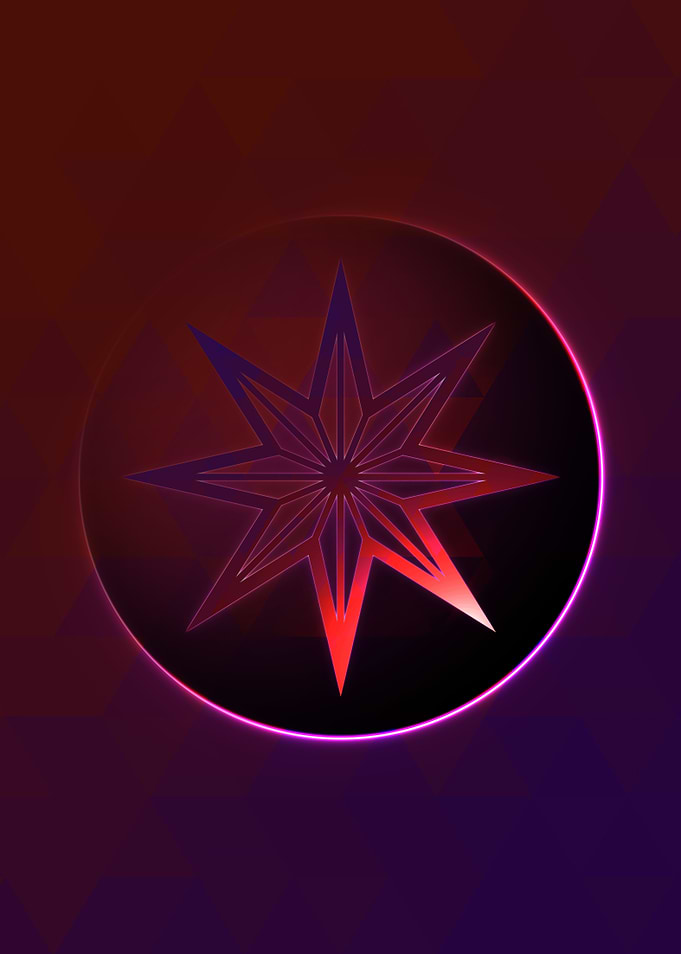 Vector Neon Glyph Rune Art