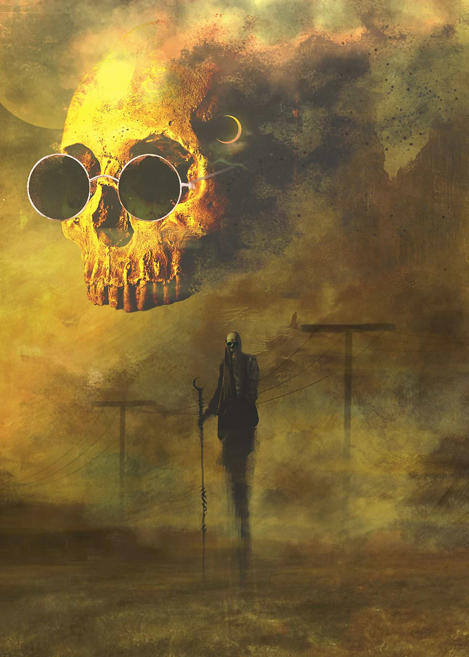 strange night metal poster