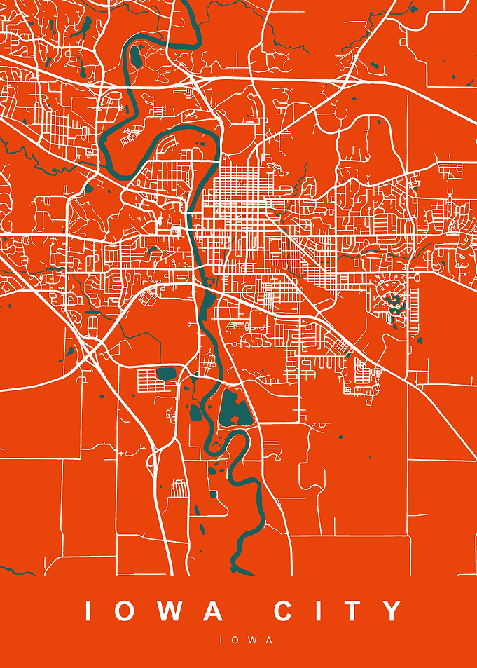 IOWA CITY Map IOWA