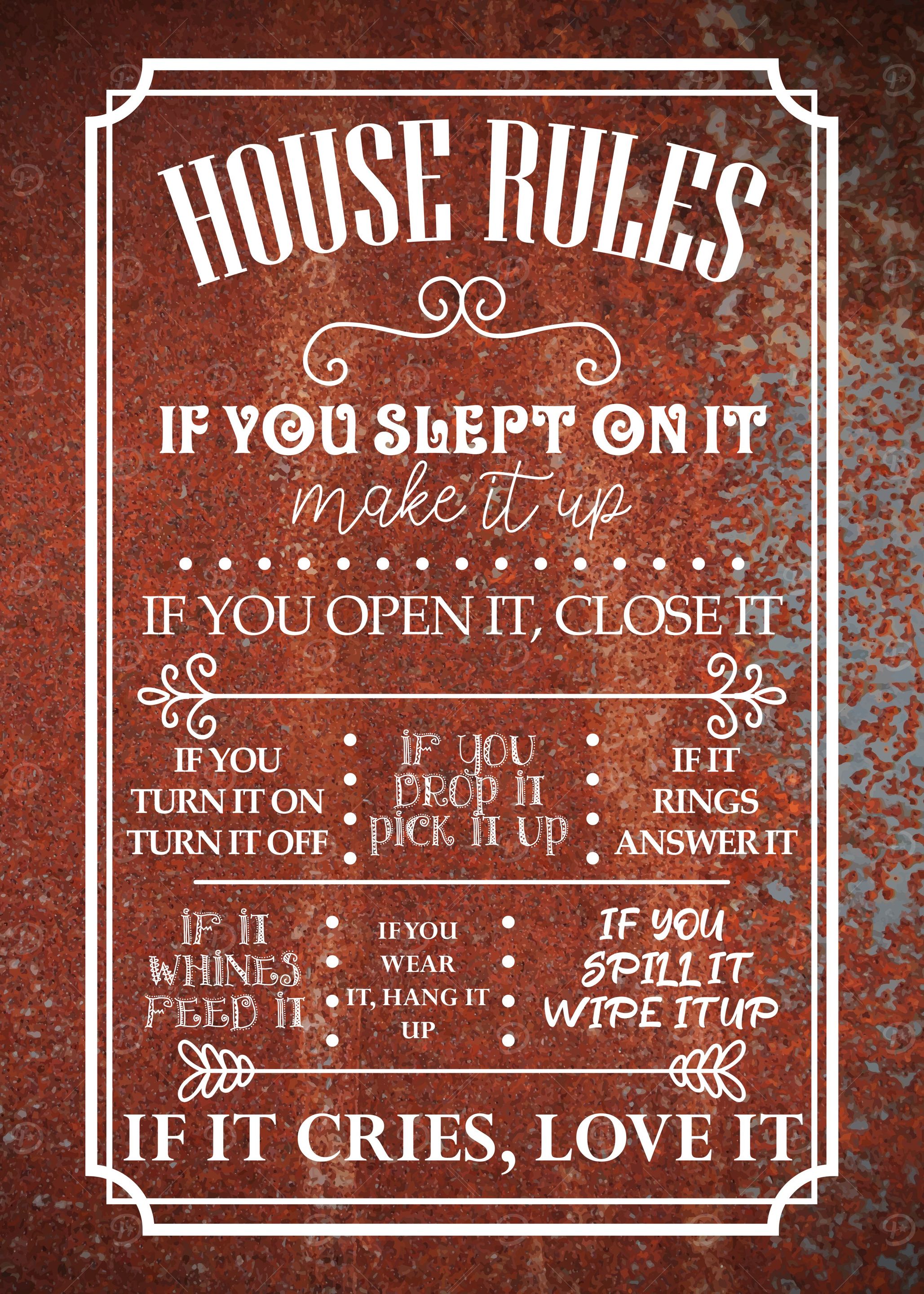 Family Rules Wall Decor