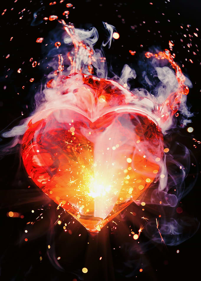 Wine Burning Heart