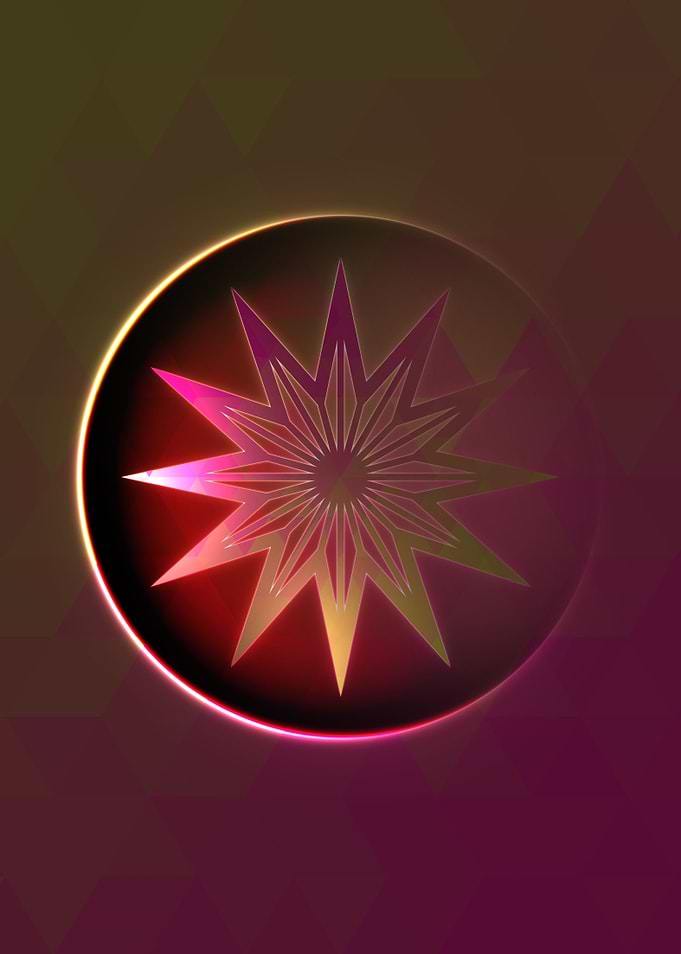 Prismatic Geometric Glyph