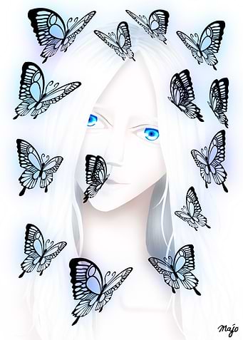 A Girl With Butterflies