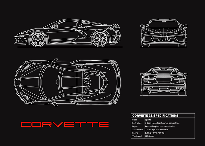 Corvette C8 Blueprint