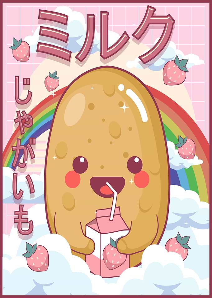 Potato Strawberry Milk
