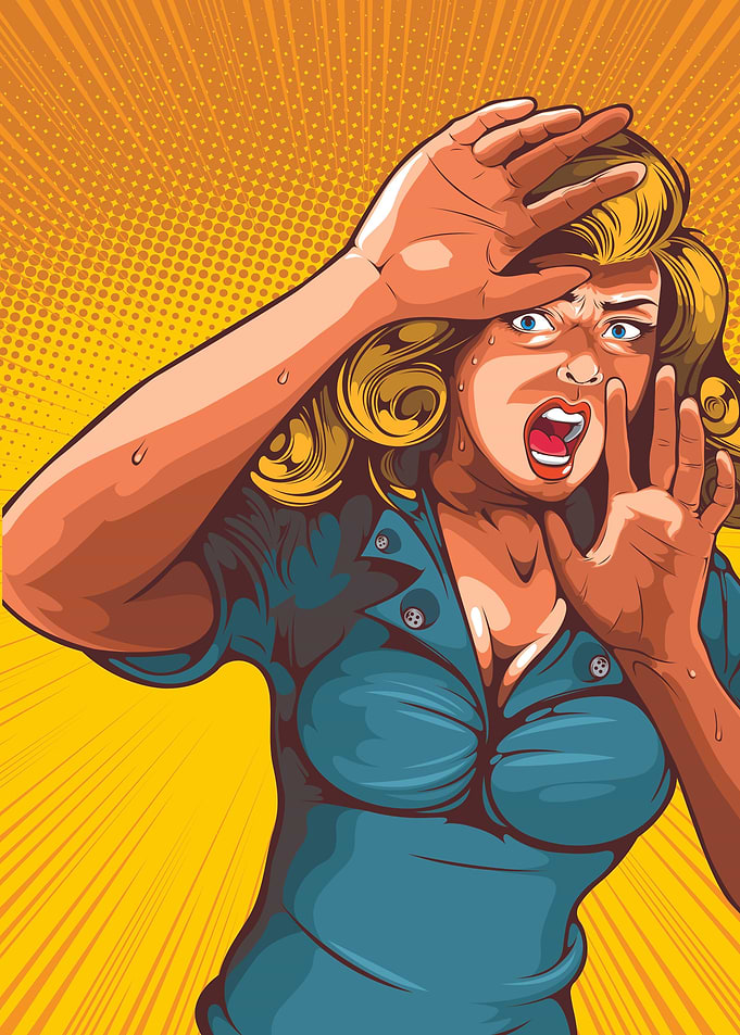 Hysterical Woman Art