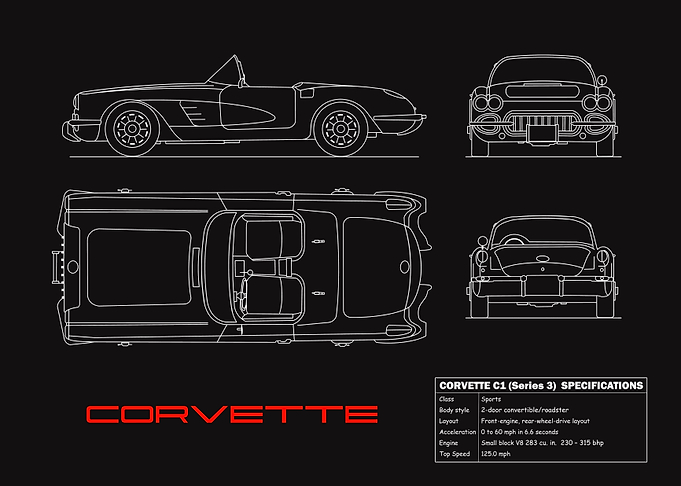 Corvette C1 Blueprint