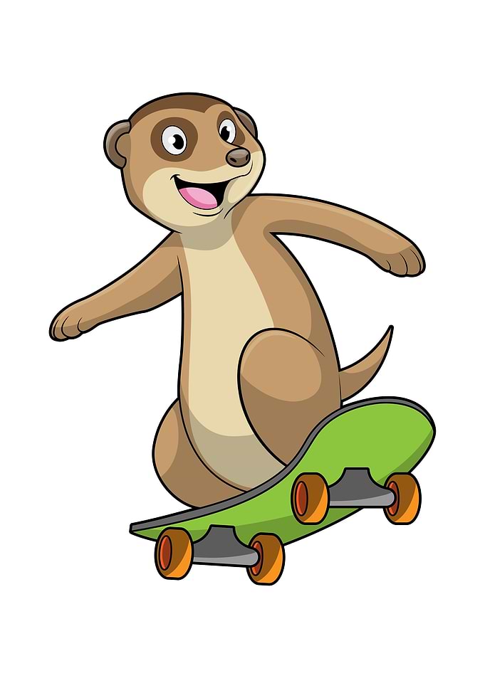 Meerkat Skater Skateboard