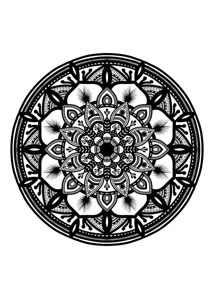 Mandala Black M116
