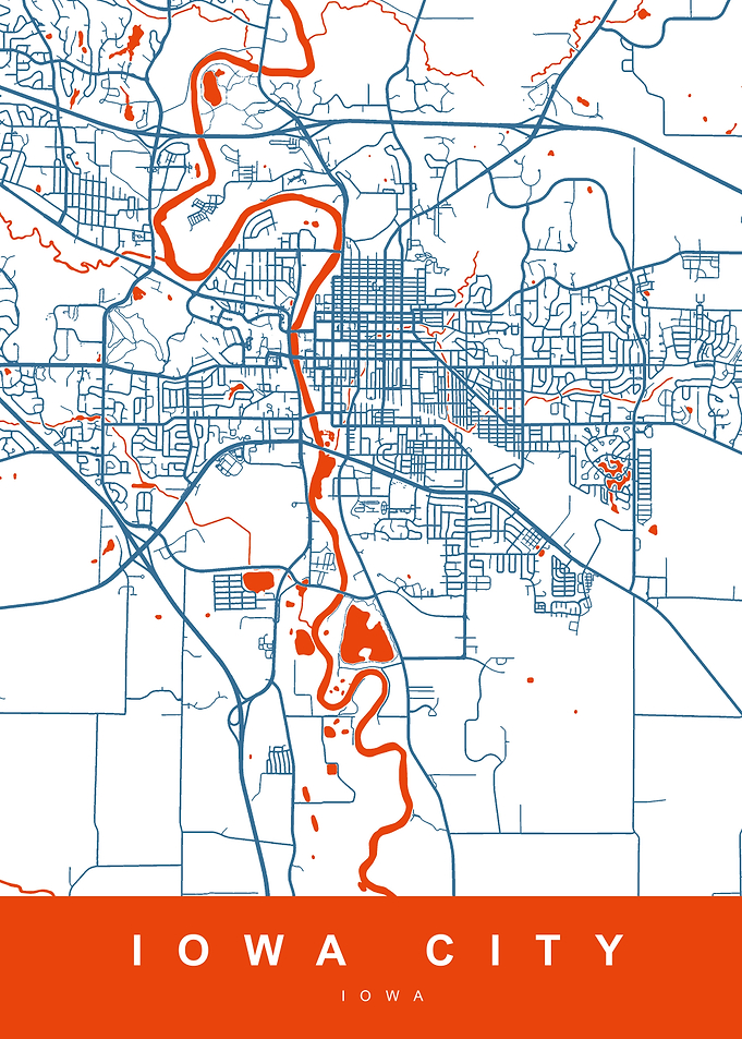 IOWA CITY Map IOWA