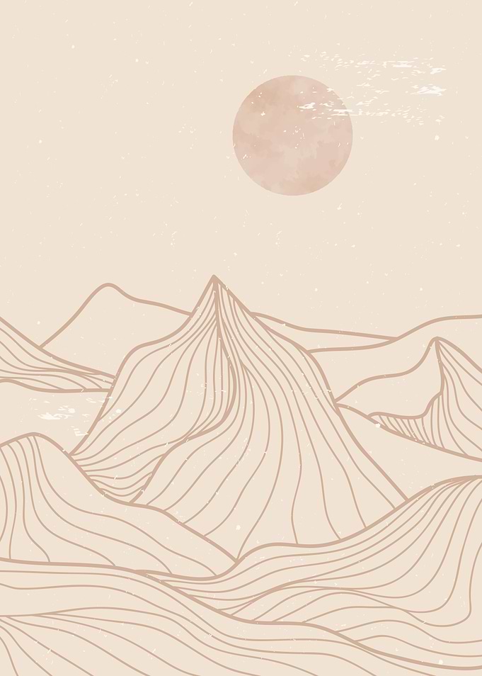 Mountain line art