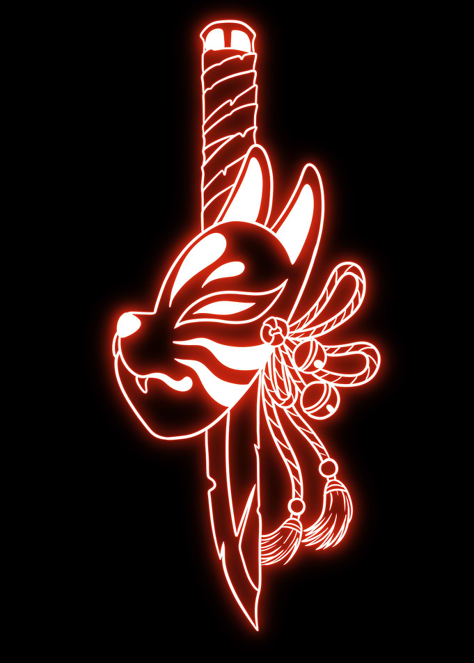 Onii Mask neon