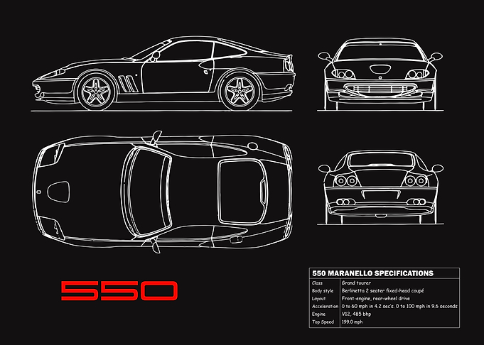 550 Maranello Blueprint