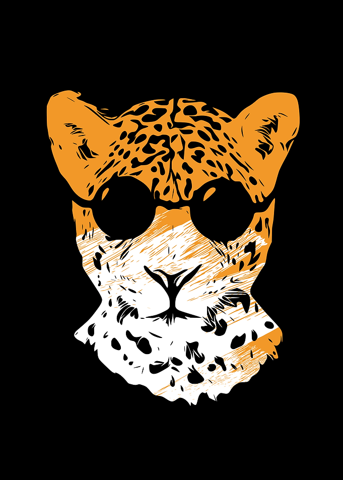 Leopard with glasses