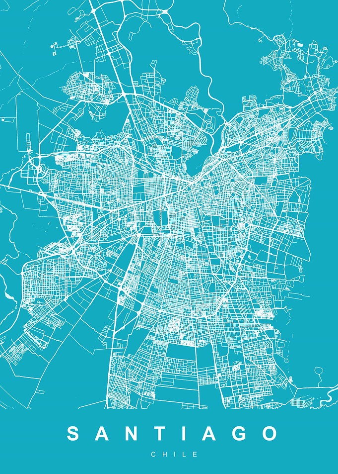 SANTIAGO Map CHILE