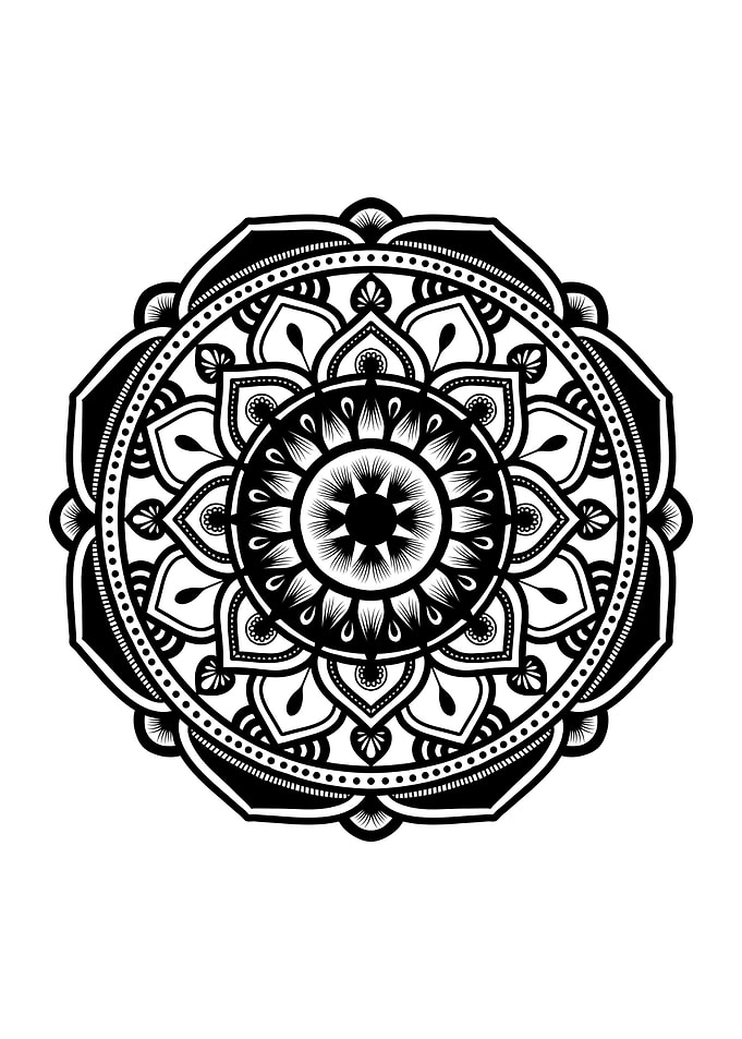 Mandala Black M114