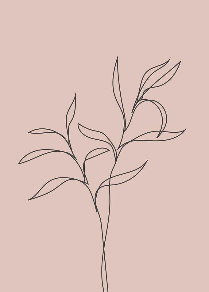 Botanical leaves one line
