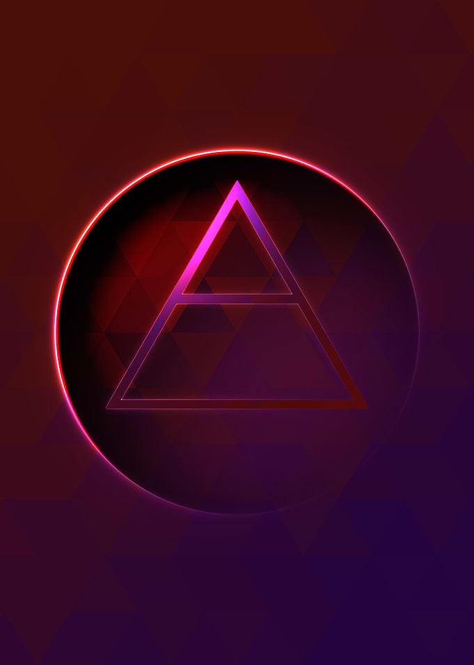 Prismatic Geometric Glyph