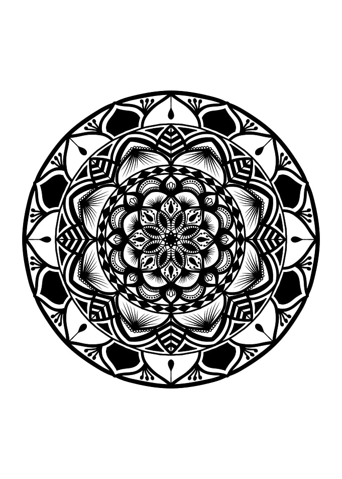 Mandala Black M115