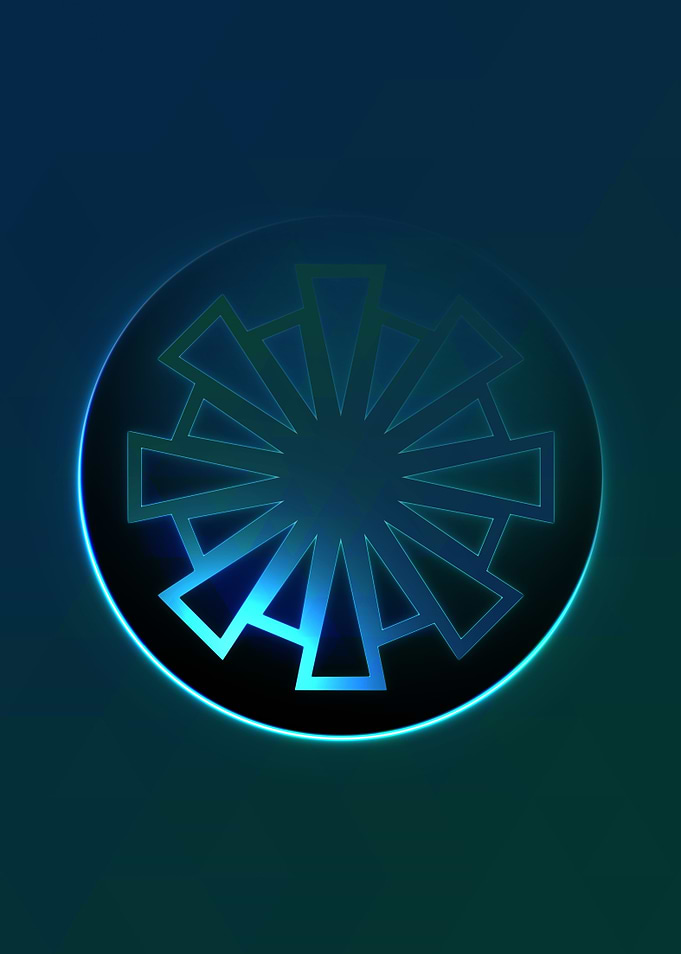 Neon Magic Circle Sign Art