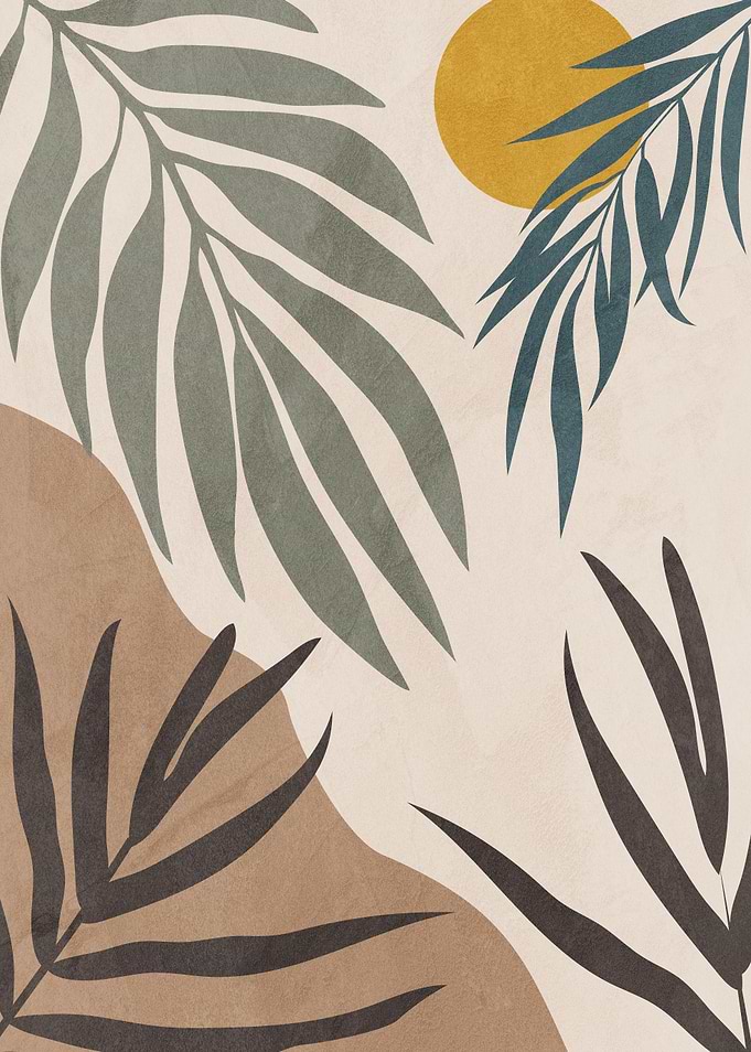 TROPICAL BOTANIC FLORAL57B