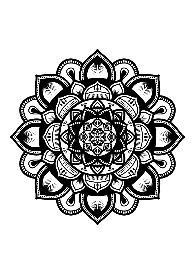 Mandala Black M117