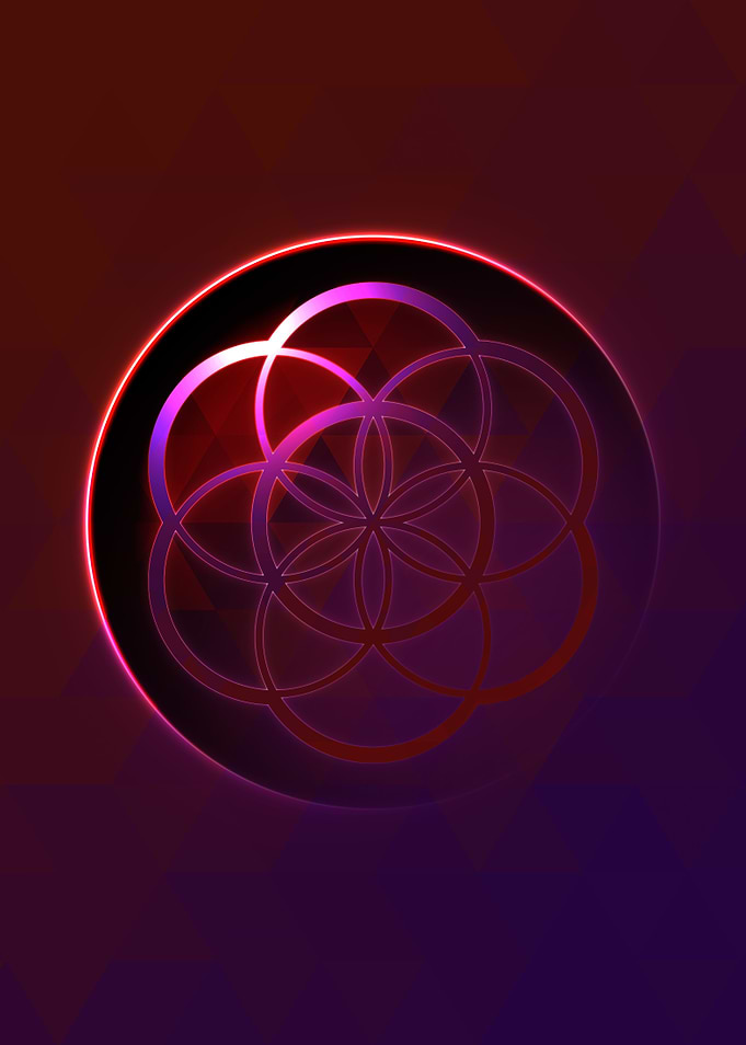 Neon Magic Circle Sign Art