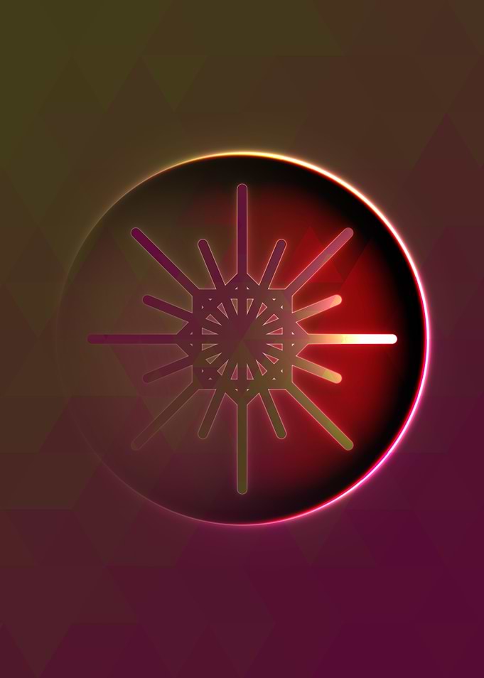 Prismatic Geometric Glyph