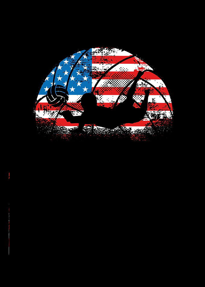 Volleyball player USA flag