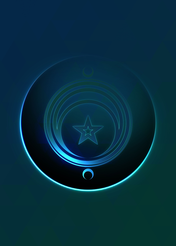 Neon Magic Circle Sign Art