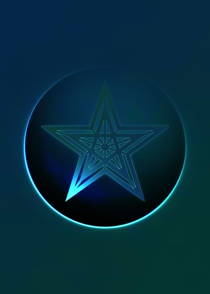 Prismatic Geometric Glyph