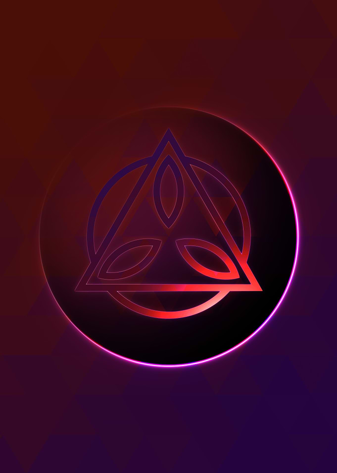Vector Neon Glyph Rune Art