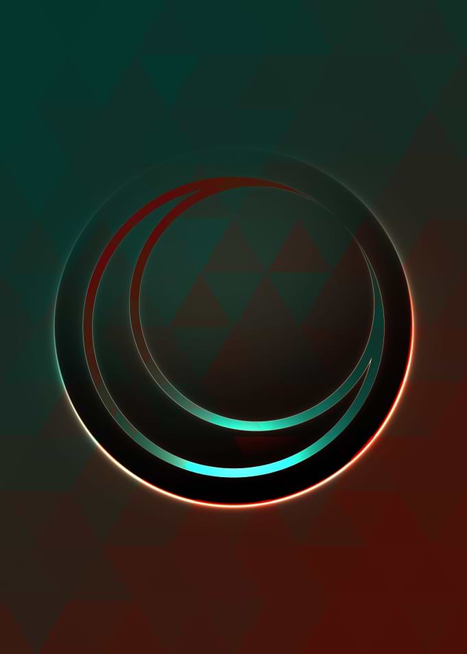 Neon Magic Circle Sign Art