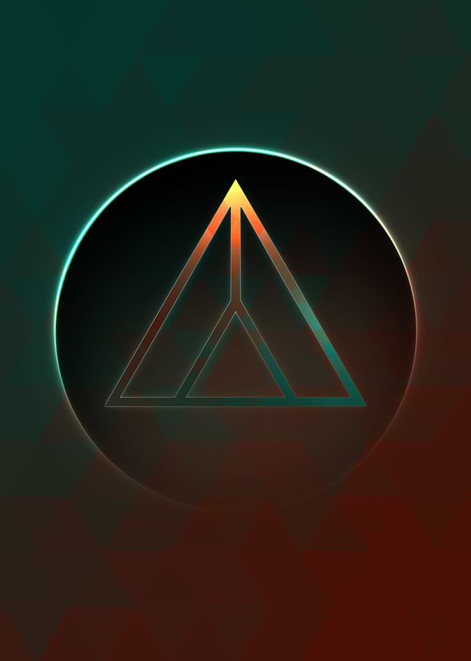 Vector Neon Glyph Rune Art