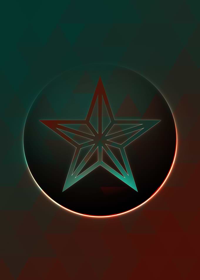 Vector Neon Glyph Rune Art