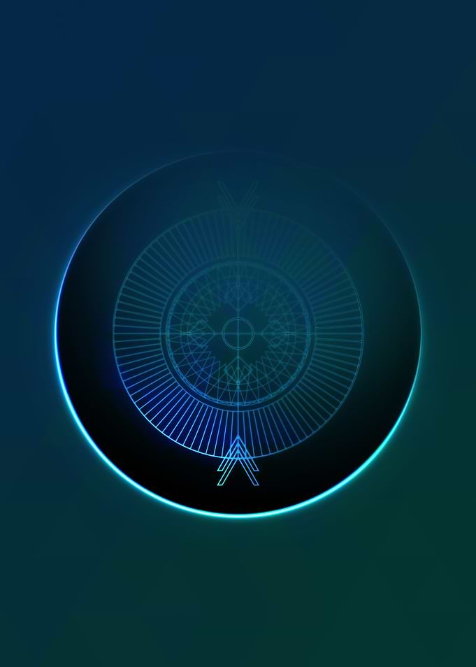 Prismatic Geometric Glyph